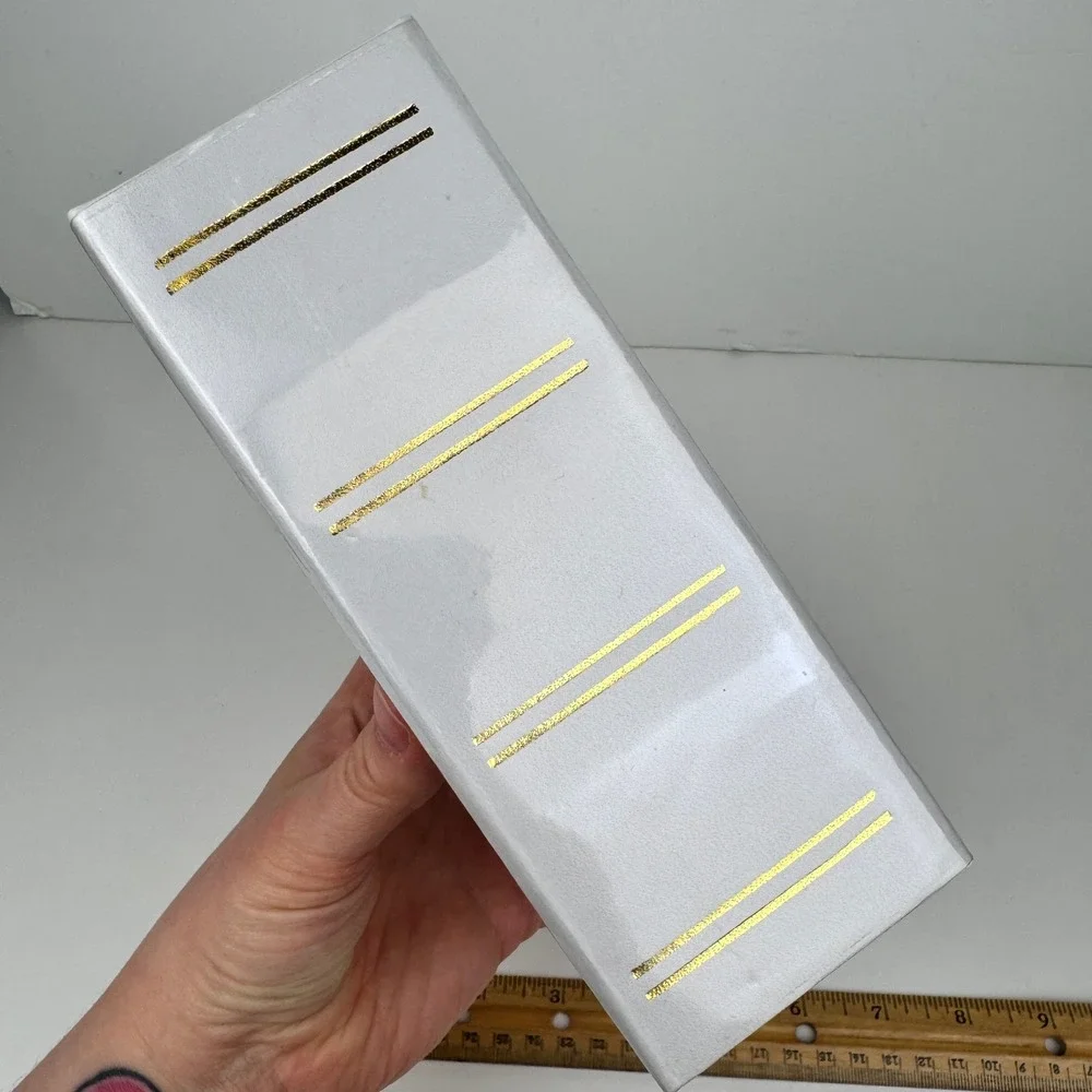 Vtg White Photo Album Mini Max AC Moore Gold Accents 100 Photo Pockets 4x6 READ